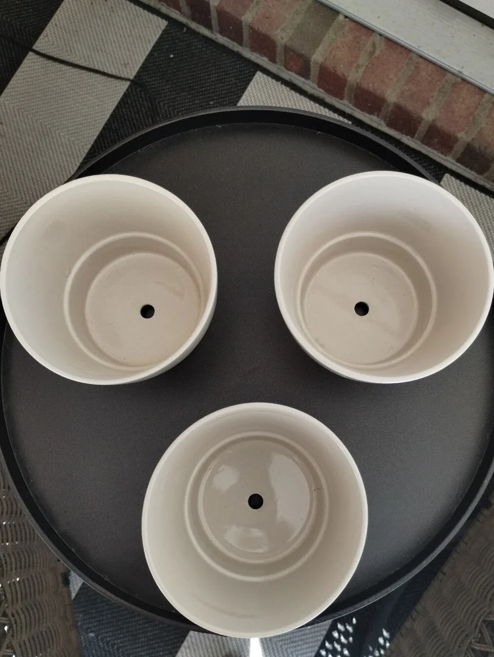 IKEA Orädd Planter Pot Cream/ Light Beige Glazed Finish 4x3.5 inches